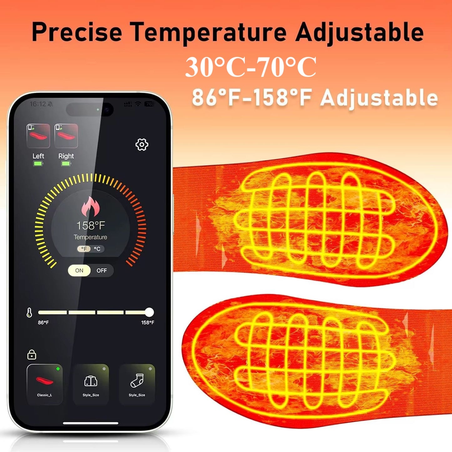 GTBriter - Heated Insoles
